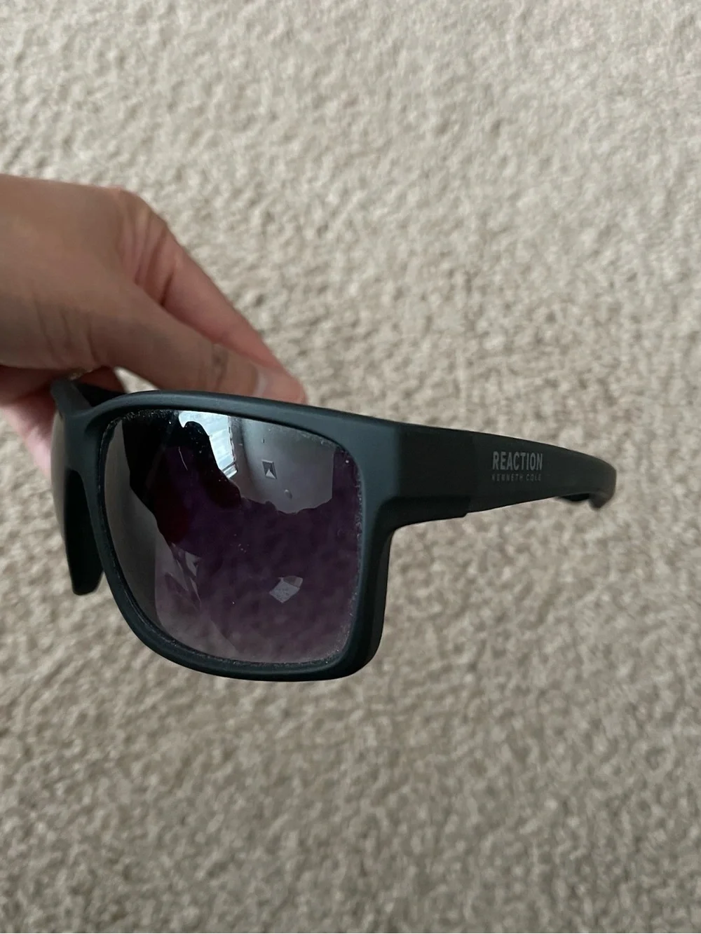 KENNETH COLE REACTION Men's Retro Sporty Wrap-around Rectangle Shape Sunglasses